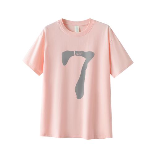 實(shí)拍2024春夏新款純棉印花短袖 甜辣風(fēng)潮，舒適與時(shí)尚并存